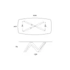 Vaste eettafel van glas en hard polyurethaan, gemaakt in Italië - lavendel Viadurini