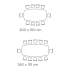 Vaste woonkamertafel met houten onderstel Made in Italy - Equatore Viadurini