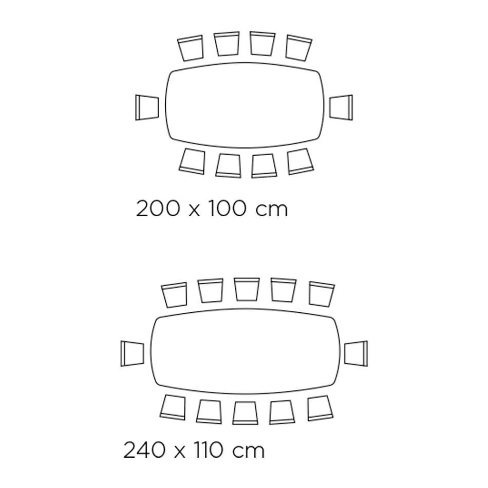Vaste woonkamertafel met houten onderstel Made in Italy - Equatore Viadurini