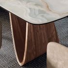 Vaste woonkamertafel met houten onderstel Made in Italy - Equatore Viadurini