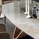 Vaste woonkamertafel met houten onderstel Made in Italy - Equatore Viadurini
