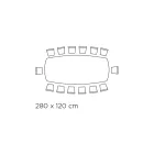 Vaste tafel in gepolijst Amazoniet-keramiek Made in Italy - Grotta Viadurini