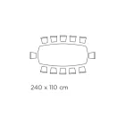 Vaste tafel in gepolijst Amazoniet-keramiek Made in Italy - Grotta Viadurini