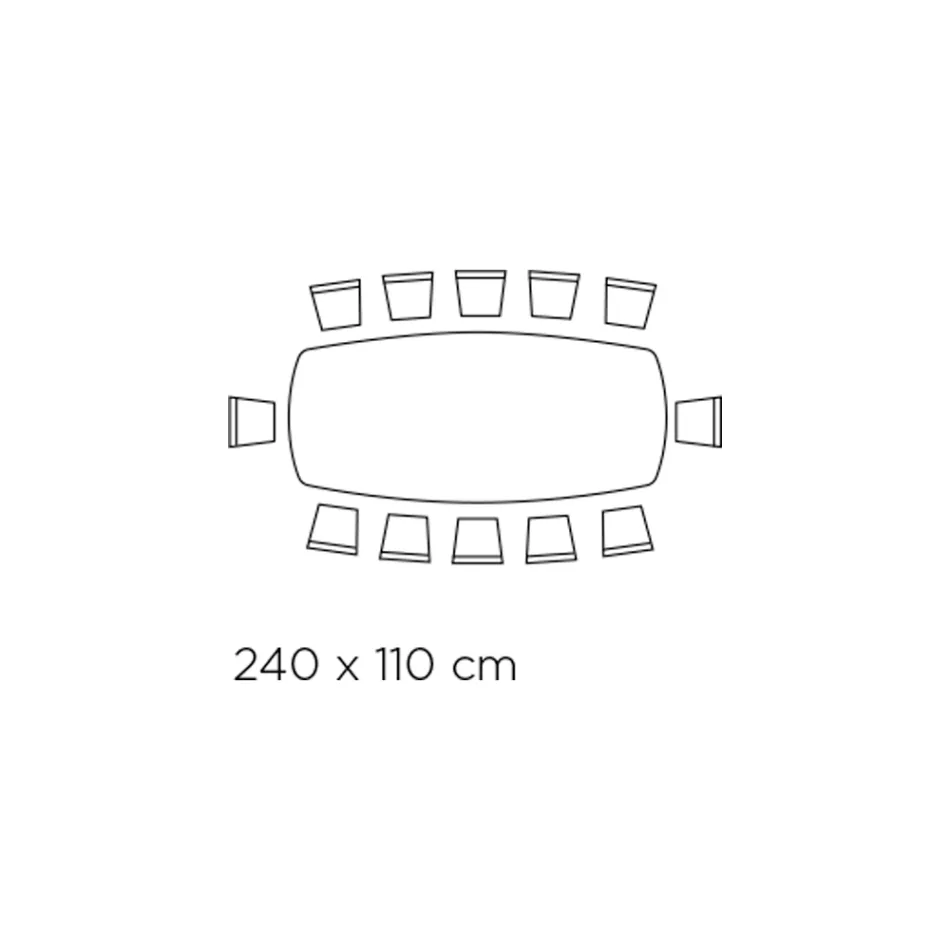 Vaste tafel in gepolijst Amazoniet-keramiek Made in Italy - Grotta Viadurini