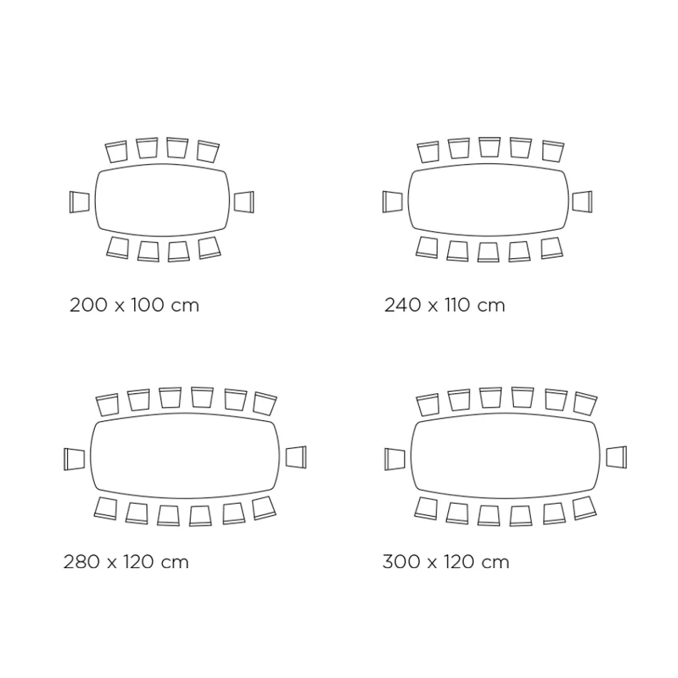 Vaste keramische tafel en onderstel van zwart geverfd staal, gemaakt in Italië - Bril Viadurini