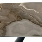 Vaste keramische tafel en onderstel van zwart geverfd staal, gemaakt in Italië - Bril Viadurini