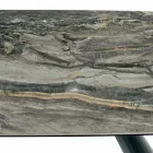 Vaste keramische tafel en onderstel van zwart geverfd staal, gemaakt in Italië - Bril Viadurini