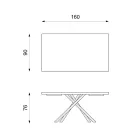 Vaste tafel in eikenfineer en zwart metalen onderstel - Skipper Viadurini