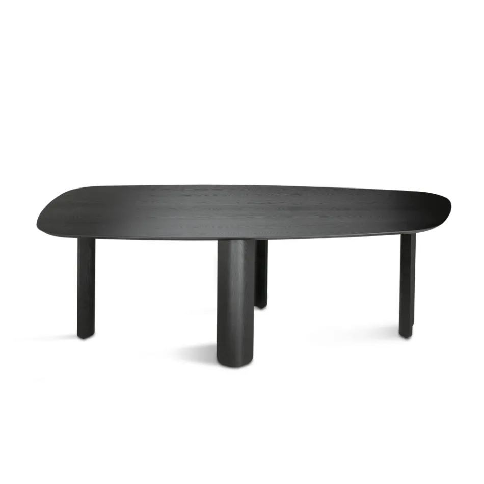 Vaste tafel in drie kleuren met houtlook en twee maten - Musa Viadurini