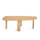 Vaste tafel in drie kleuren met houtlook en twee maten - Musa Viadurini