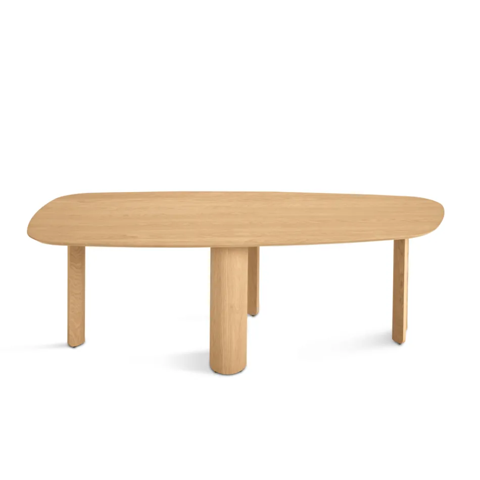 Vaste tafel in drie kleuren met houtlook en twee maten - Musa Viadurini