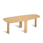 Vaste tafel in drie kleuren met houtlook en twee maten - Musa Viadurini