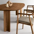 Vaste tafel in drie kleuren met houtlook en twee maten - Musa Viadurini