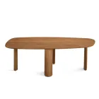 Vaste tafel in drie kleuren met houtlook en twee maten - Musa Viadurini