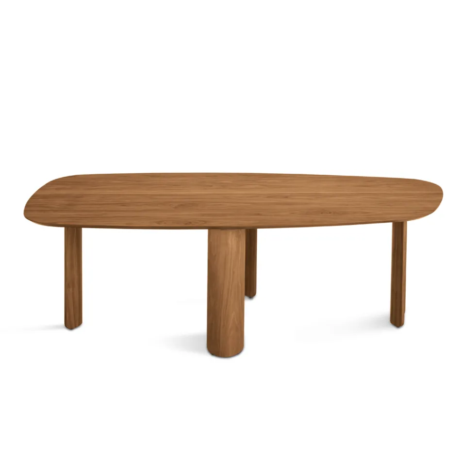 Vaste tafel in drie kleuren met houtlook en twee maten - Musa Viadurini