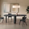 Vaste tafel in drie kleuren met houtlook en twee maten - Musa