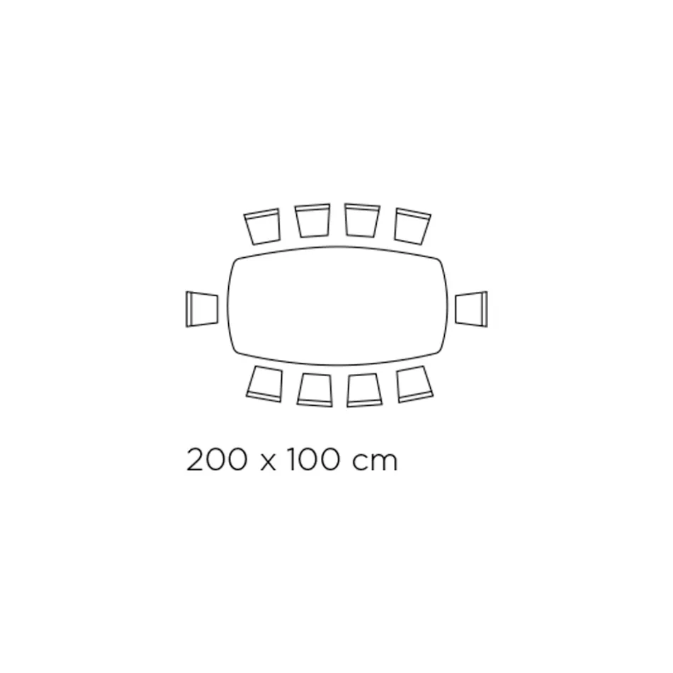 Vaste tafel in extra helder glas en essenhout Made in Italy - Noord Viadurini