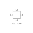 Vaste vierkante tafel in laminaat en staal Made in Italy - Schaar Viadurini