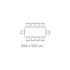 Vaste rechthoekige tafel met houten onderstel Made in Italy - Equatore Viadurini