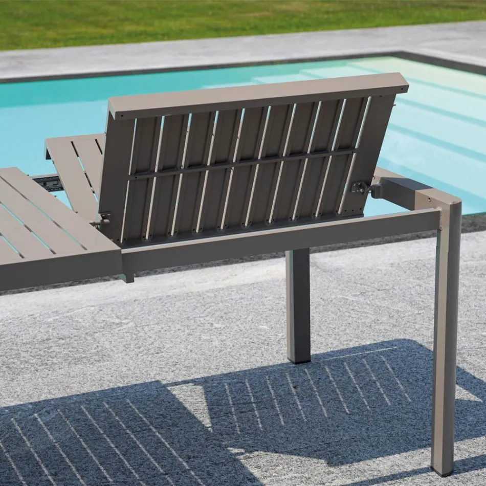 Tuintafel Uitschuifbaar tot 240 cm met aluminium structuur - Geoffroy Viadurini