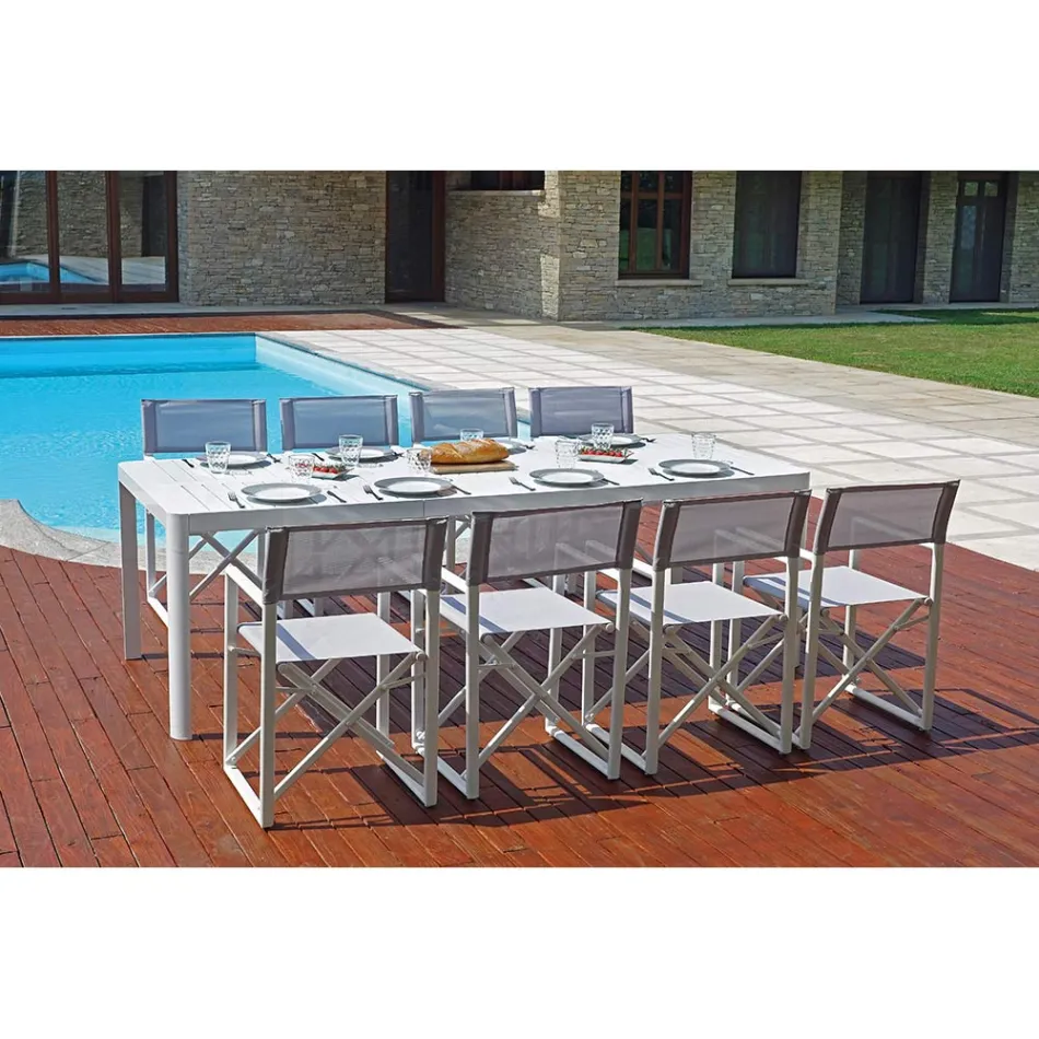 Tuintafel Uitschuifbaar tot 240 cm met aluminium structuur - Geoffroy Viadurini