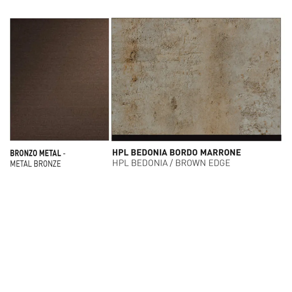 Tuintafel met aluminium zitting Made in Italy - Plinto door Varaschin Viadurini