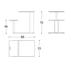 Tuintafel met aluminium zitting Made in Italy - Plinto door Varaschin Viadurini