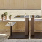 Tuintafel met aluminium zitting Made in Italy - Plinto door Varaschin Viadurini