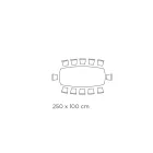 Keramische tafel en onderstel grafietafwerking Made in Italy - Broek Viadurini