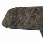 Keramische tafel en onderstel grafietafwerking Made in Italy - Broek Viadurini