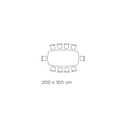 Keramische tafel en onderstel grafietafwerking Made in Italy - Broek Viadurini