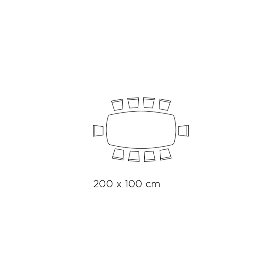 Keramische tafel en onderstel grafietafwerking Made in Italy - Broek Viadurini