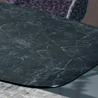 Gepolijste Griekse zwarte keramische tafel gemaakt in Italië - Grotta Viadurini