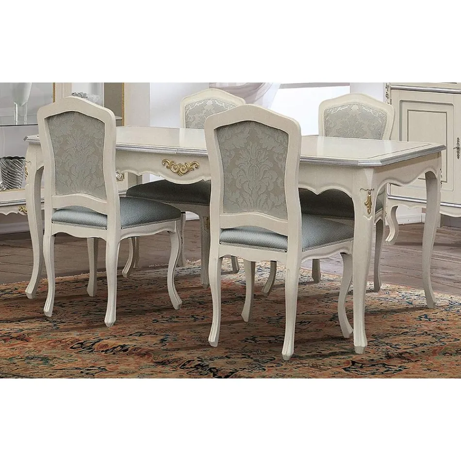 Uitschuifbare houten tafel 280 cm klassieke stijl Made in Italy - Majesty Viadurini