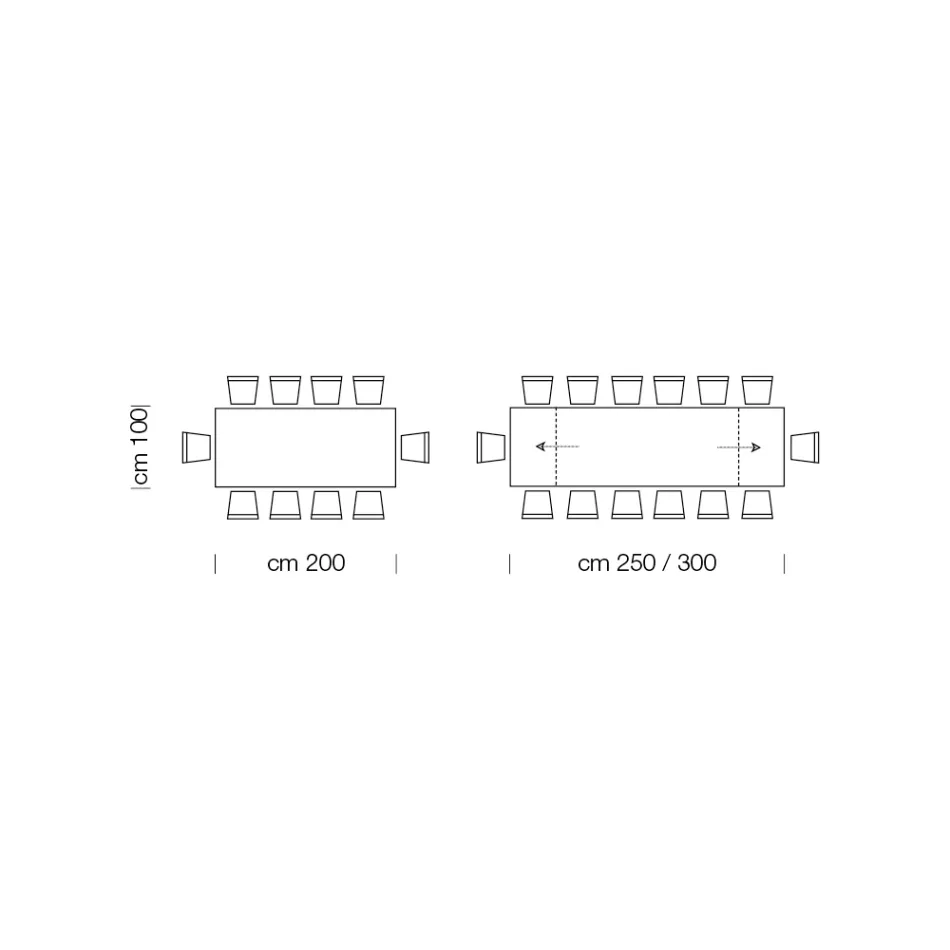 Moderne houten tafel Uitschuifbaar tot 300 cm Made in Italy - Dalmatiër Viadurini