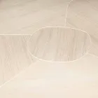 in geborsteld eiken tafel met wax afwerking Andy Viadurini