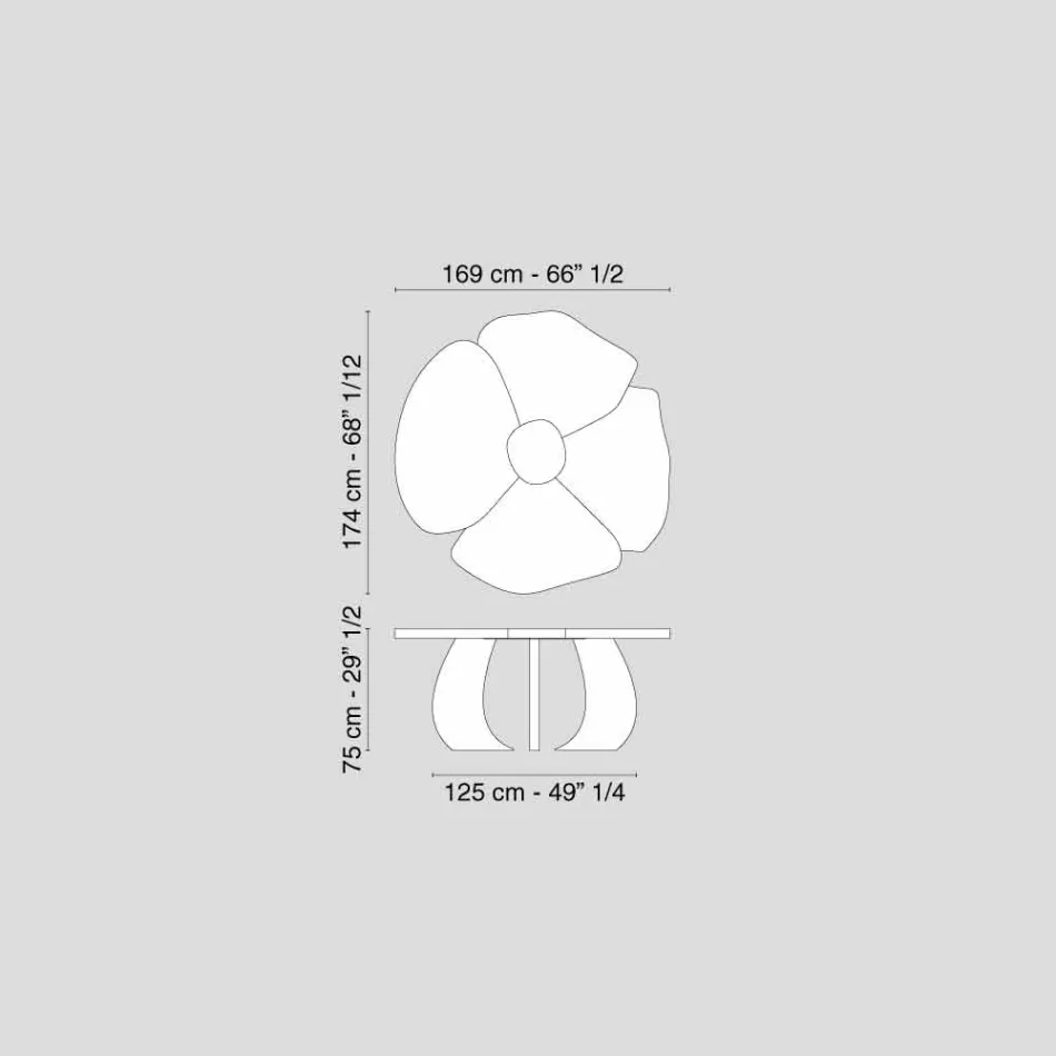 in geborsteld eiken tafel met wax afwerking Andy Viadurini