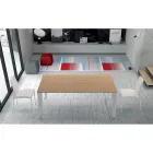 Gefineerde houten tafel Uitschuifbaar tot 325 cm Gemaakt in Italië – jaren zeventig Viadurini