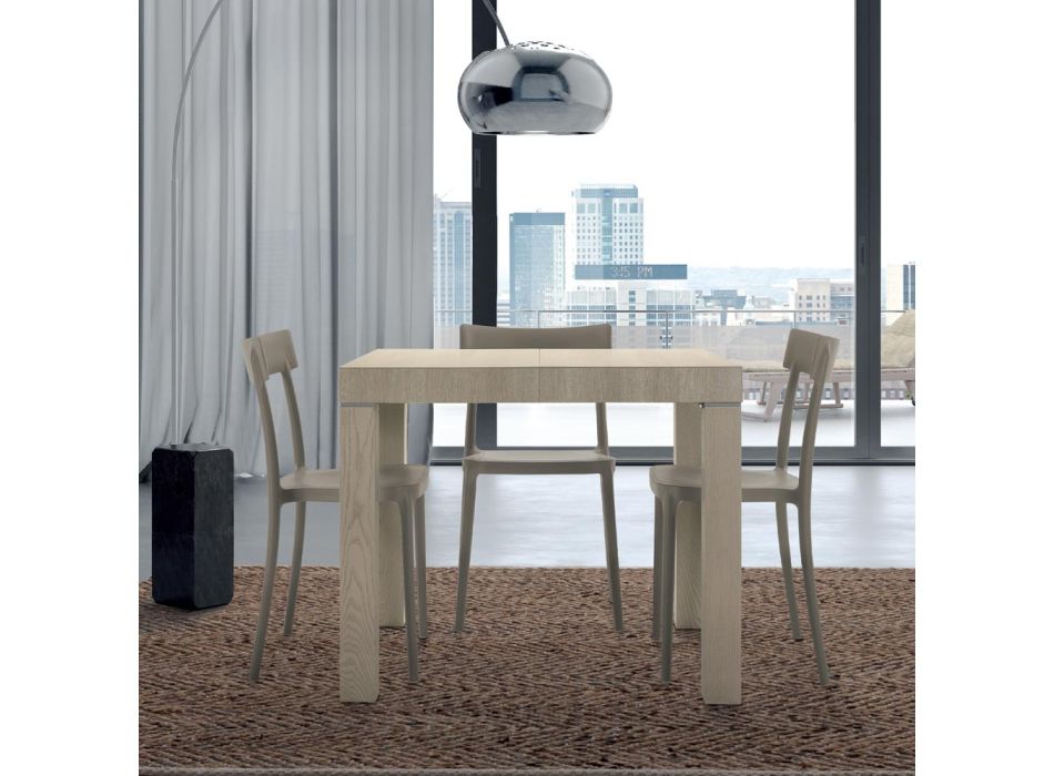 Uitschuifbare laminaathouten tafel tot 470 cm Made in Italy – Gordito Viadurini