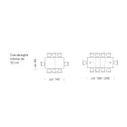 Uitschuifbare laminaathouten tafel tot 470 cm Made in Italy – Gordito Viadurini