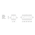 Uitschuifbare laminaathouten tafel tot 470 cm Made in Italy – Gordito Viadurini