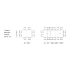 Uitschuifbare laminaathouten tafel tot 470 cm Made in Italy – Gordito Viadurini