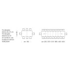 Uitschuifbare laminaathouten tafel tot 470 cm Made in Italy – Gordito Viadurini