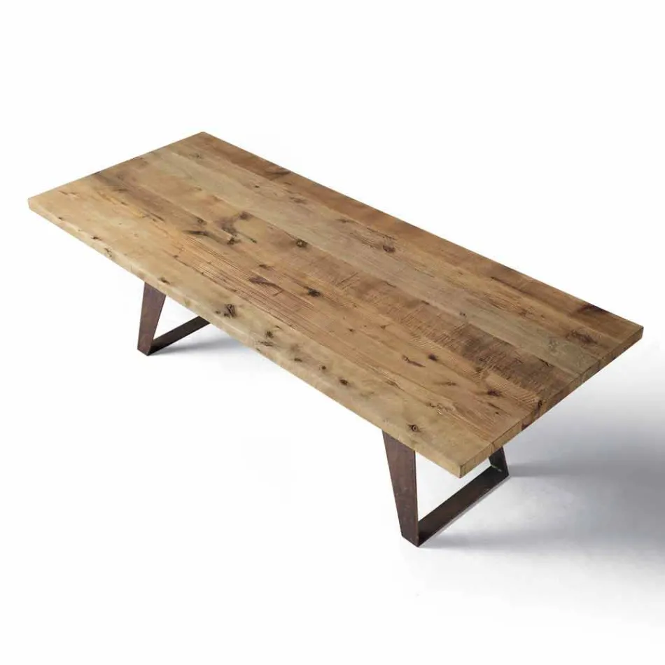 houten tafel natuurlijke massief elzen modern design, Antonio Viadurini