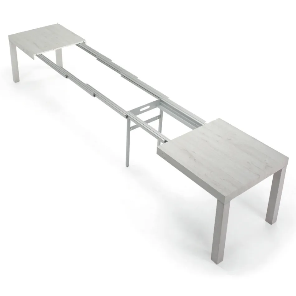 Uitschuifbare melamine houten tafel tot 470 cm Made in Italy – Gordito Viadurini