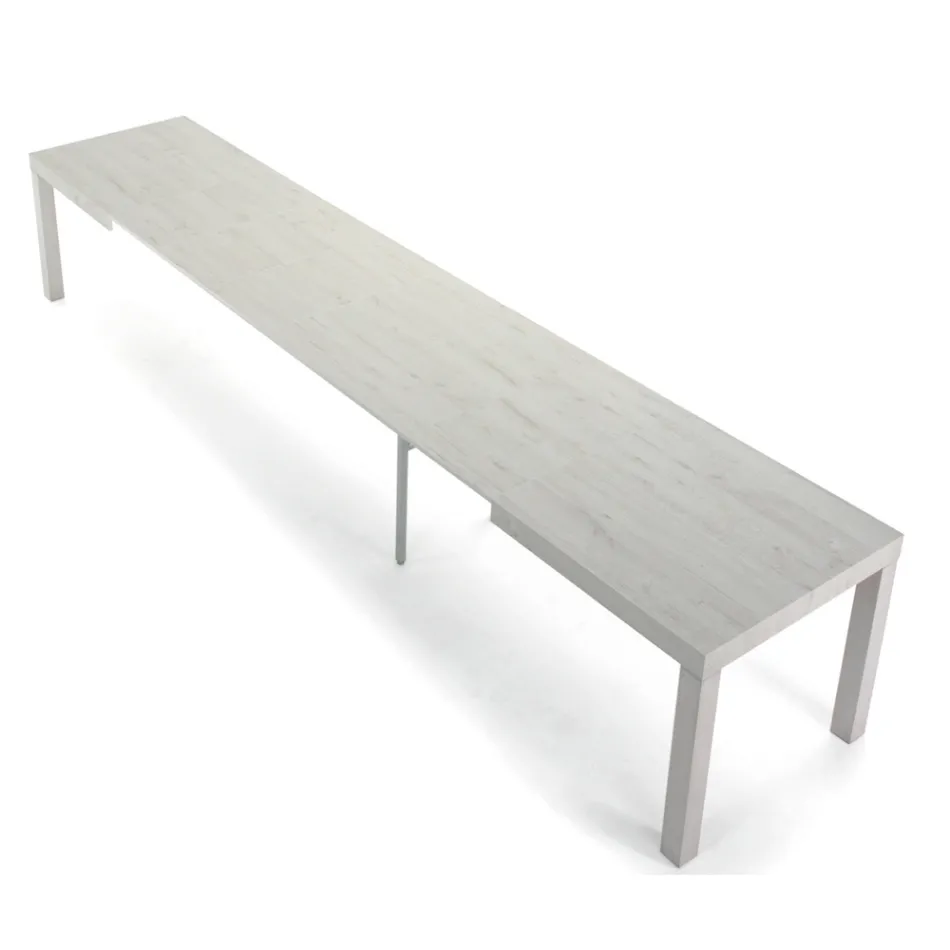 Uitschuifbare melamine houten tafel tot 470 cm Made in Italy – Gordito Viadurini