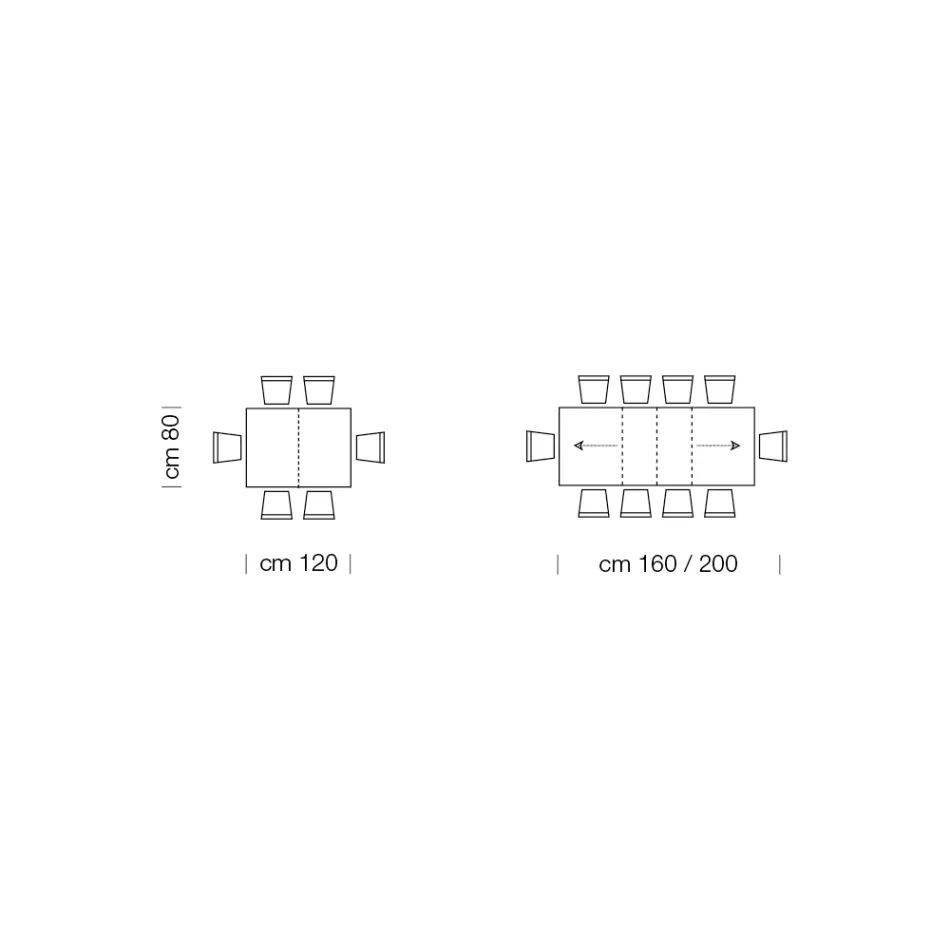 Uitschuifbare melamine houten tafel tot 470 cm Made in Italy – Gordito Viadurini