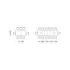 Uitschuifbare melamine houten tafel tot 470 cm Made in Italy – Gordito Viadurini