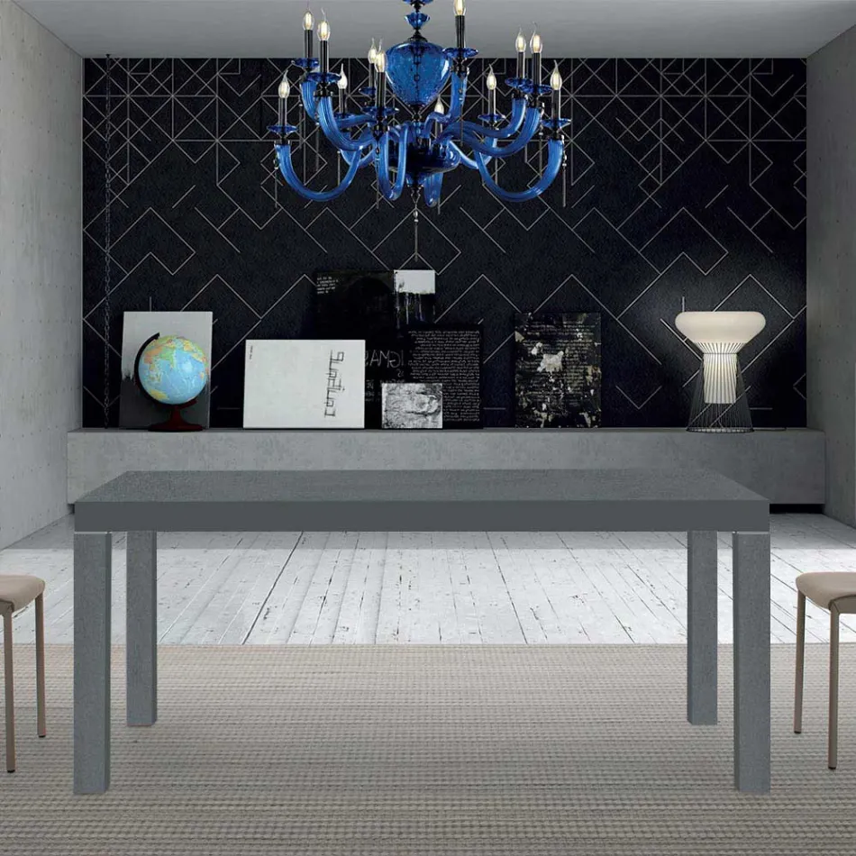 Uitschuifbare melamine houten tafel tot 470 cm Made in Italy – Gordito Viadurini