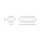 Uitschuifbare melamine houten tafel tot 470 cm Made in Italy – Gordito Viadurini